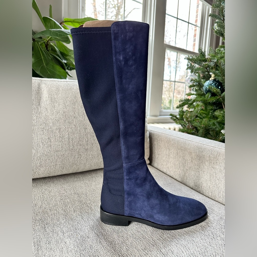 Stuart Weitzman Greer City Boots Blue Size 7 and 7.5 New with Box